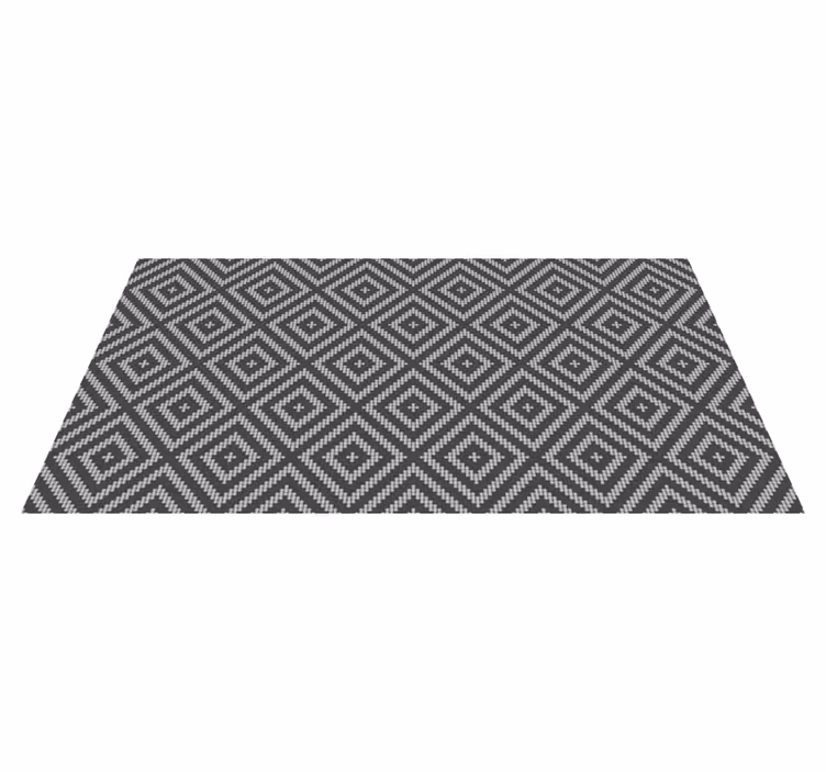 Alfombra vinílica hidráulica detalle de patrón geométrico - TenVinilo