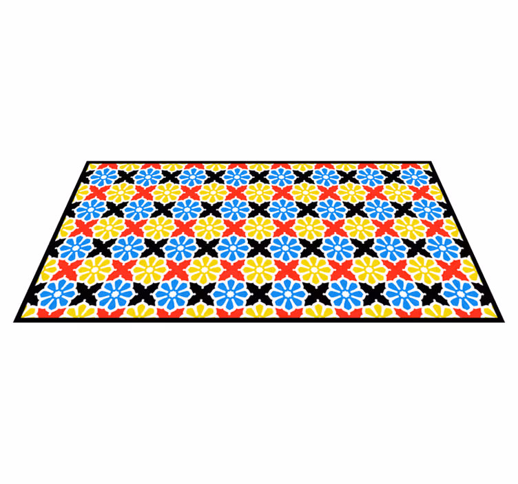 Alfombra vinílica mosaico patrón de mosaico colorido - TenVinilo