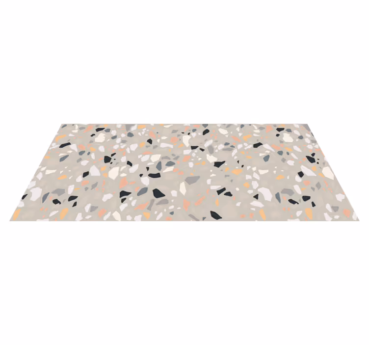 Alfombra vinílica textura Terrazo beige - TenVinilo