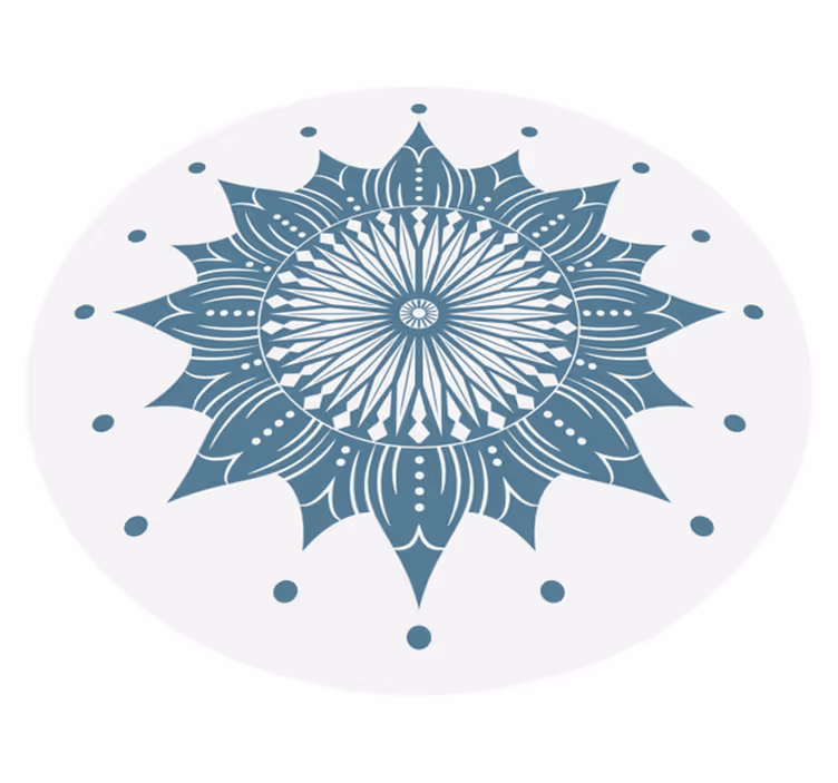 Alfombra vinílica mandala floral intrincado - TenVinilo