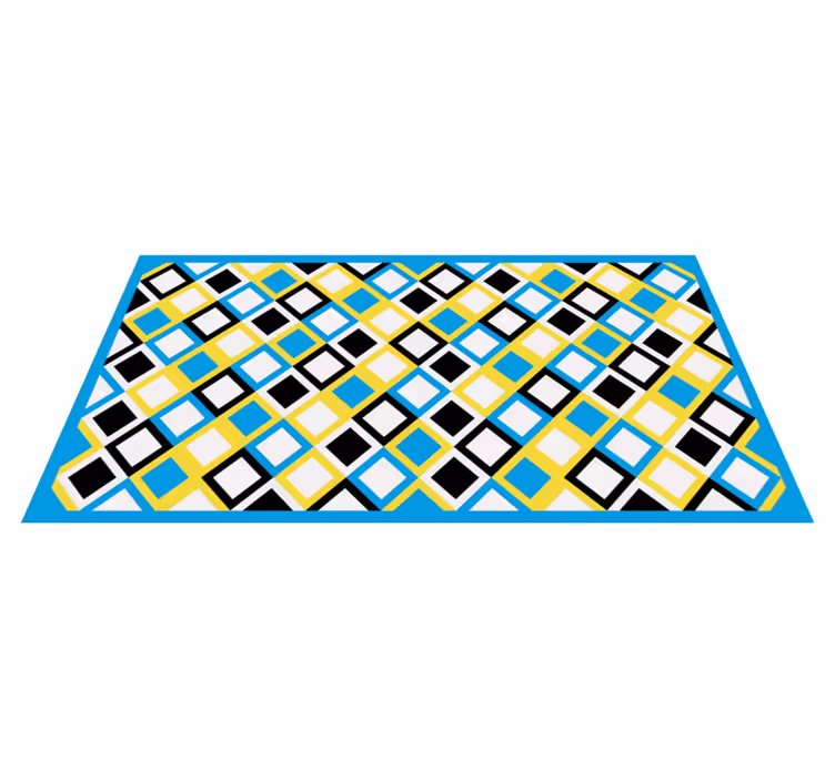 Alfombra de vinilo Patrón colores cuadrados - TenVinilo