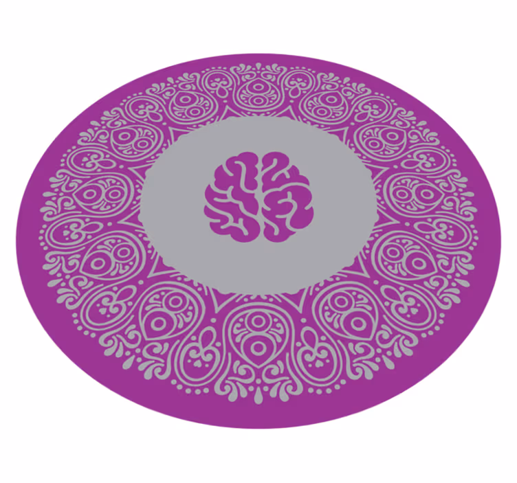 Alfombra vinílica mandala diseño del cerebro mandala - TenVinilo