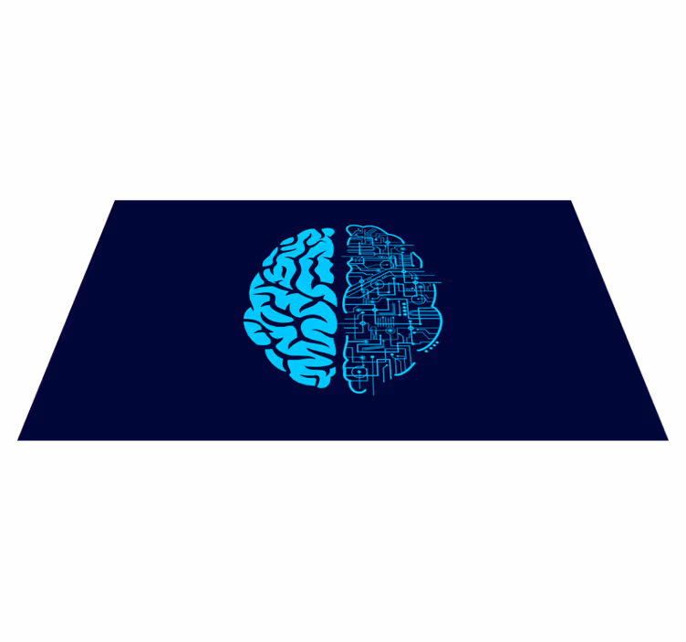 Alfombra vinílica moderna contraste cerebral - TenVinilo