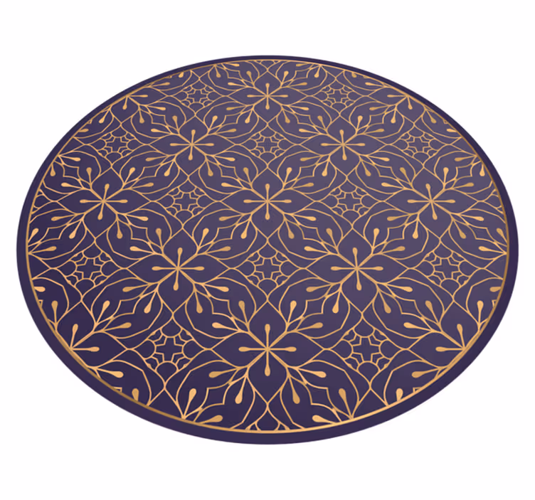 Alfombra vinílica mandala elegancia floral - TenVinilo