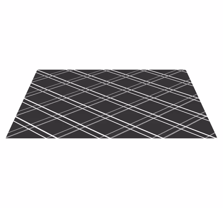 Alfombra de vinilo geométrica Patrón de diamante negro - TenVinilo