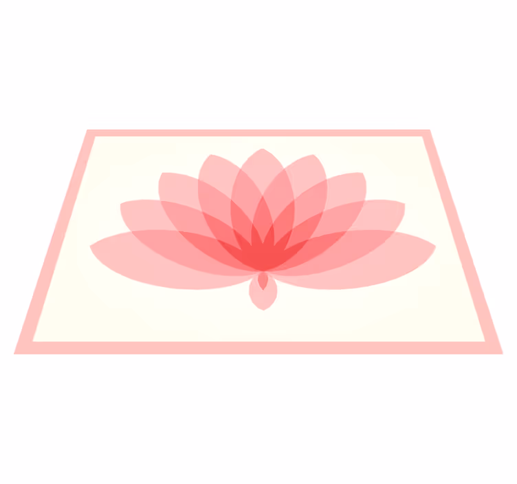 Alfombra vinílica flor de loto color rosa - TenVinilo