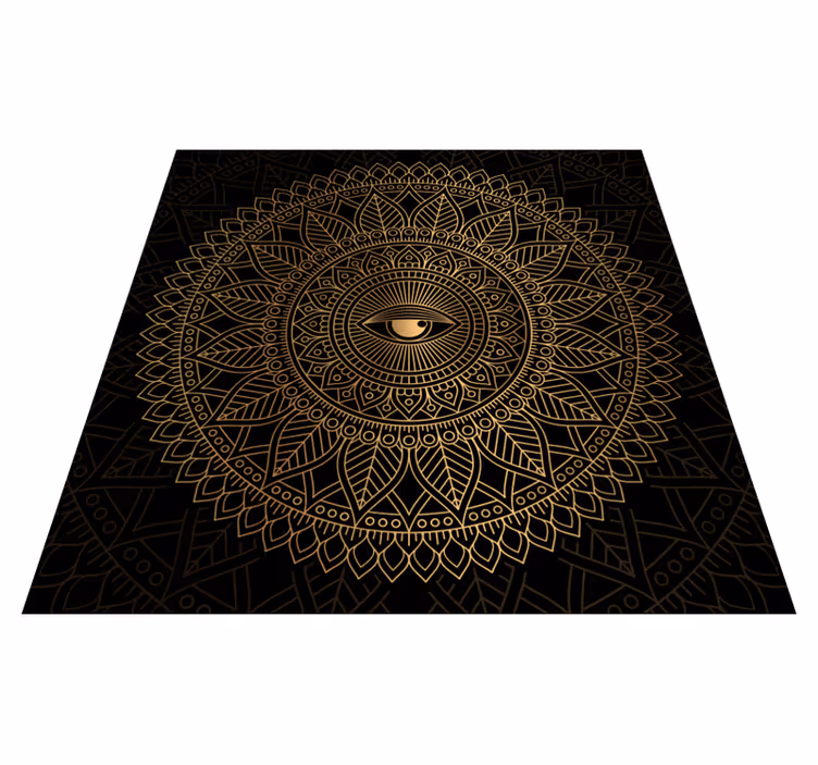 Alfombra vinílica mandala Mandala ojo que todo lo ve - TenVinilo