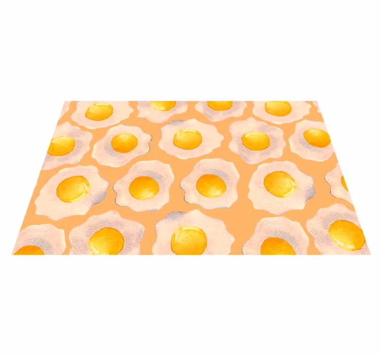 Alfombra vinilo cocina Huevo soleado - TenVinilo