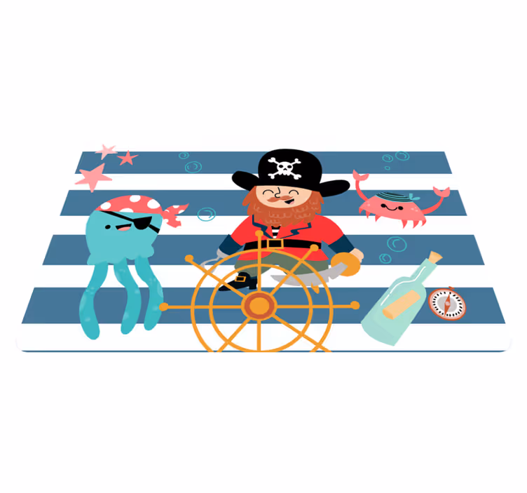 Alfombra de vinilo infantil Tesoro pirata - TenVinilo
