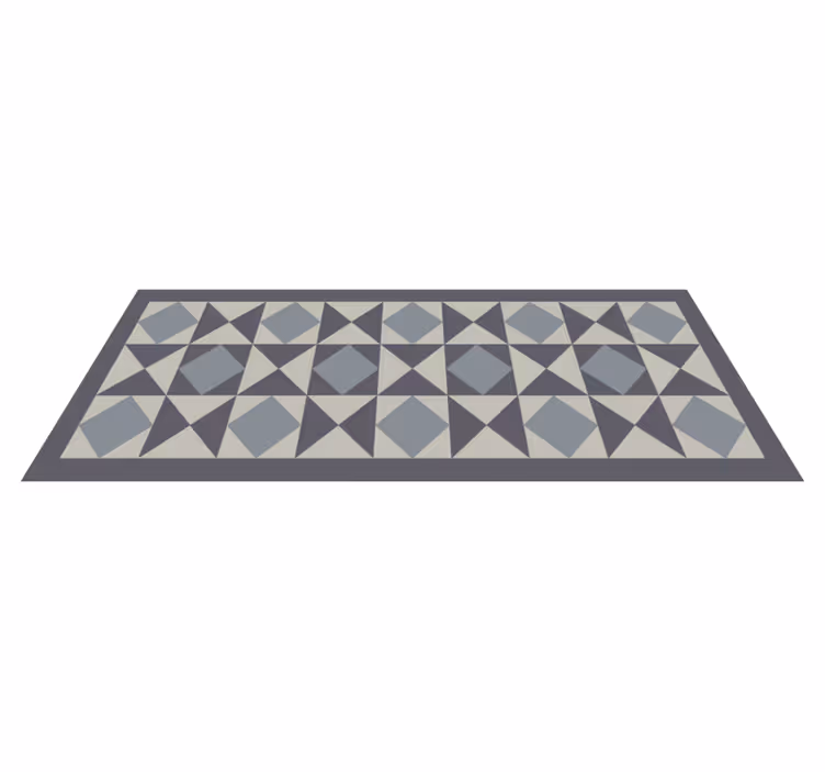 Alfombra vinílica geométrica moderna triángulos - TenVinilo