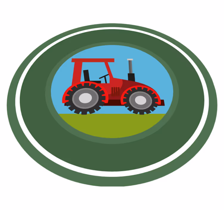 Alfombra vinílica infantil patio de juegos del tractor - TenVinilo