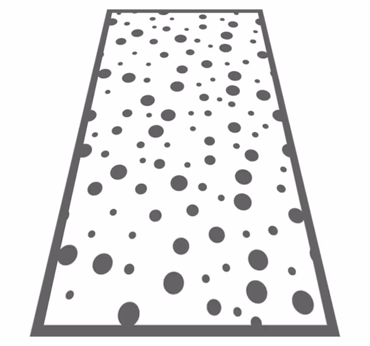 Alfombra de vinilo geométrica Lunares grises y blancos - TenVinilo