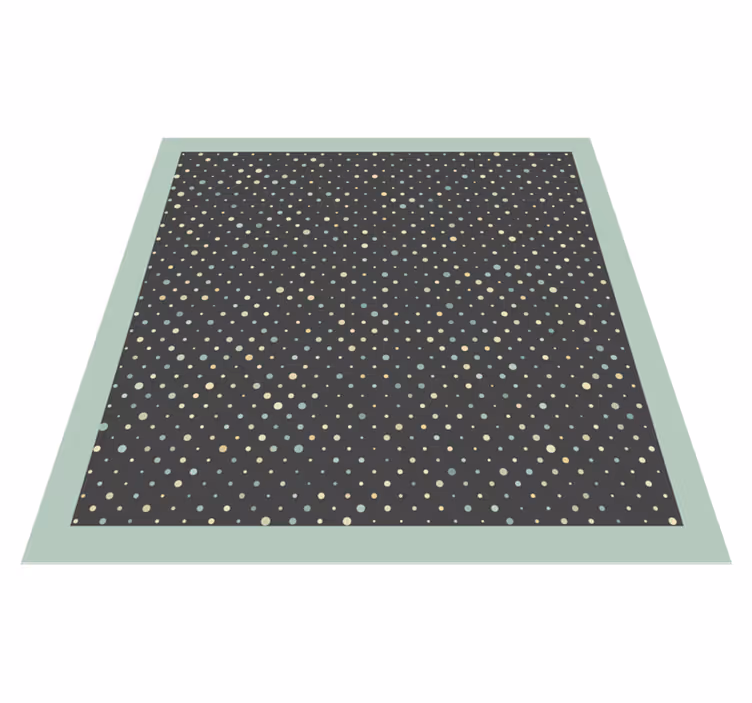 Alfombra vinílica geométrica topos azul y gris - TenVinilo