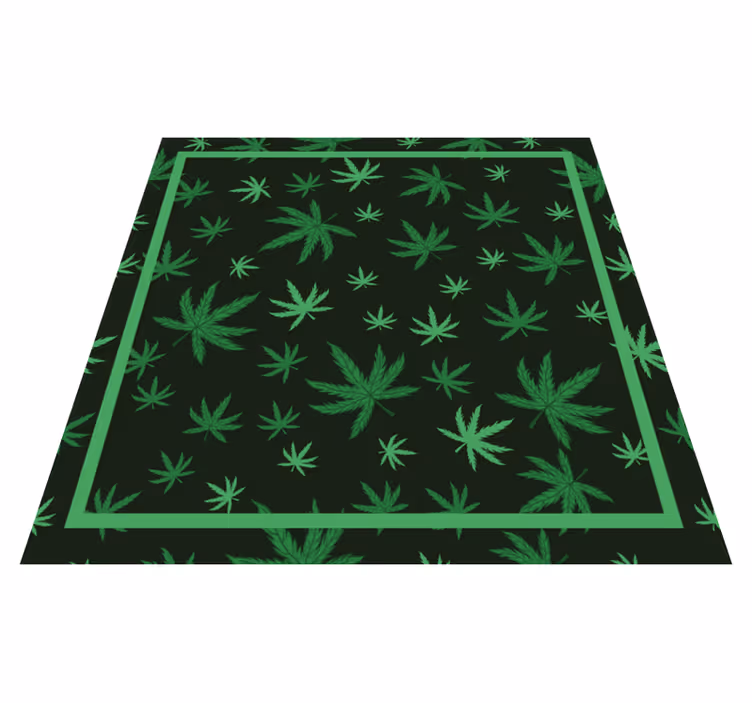 Aflombra vinílica animales patrón de hoja de cannabis - TenVinilo