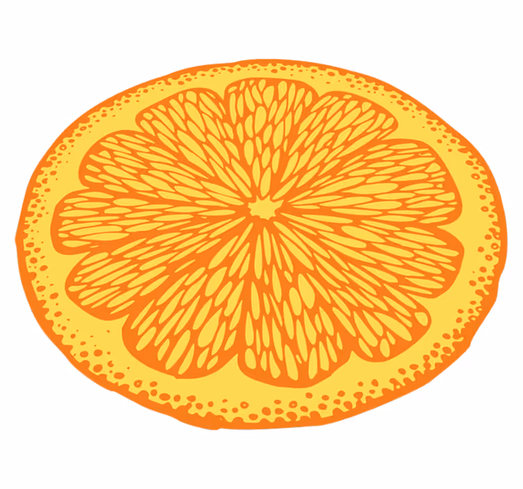 Alfombra vinílica cocina rodaja de naranja cítrica - TenVinilo