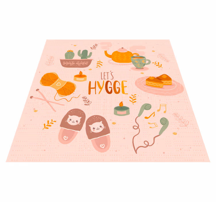Alfombra vinílica juvenil diseño acogedor hygge - TenVinilo
