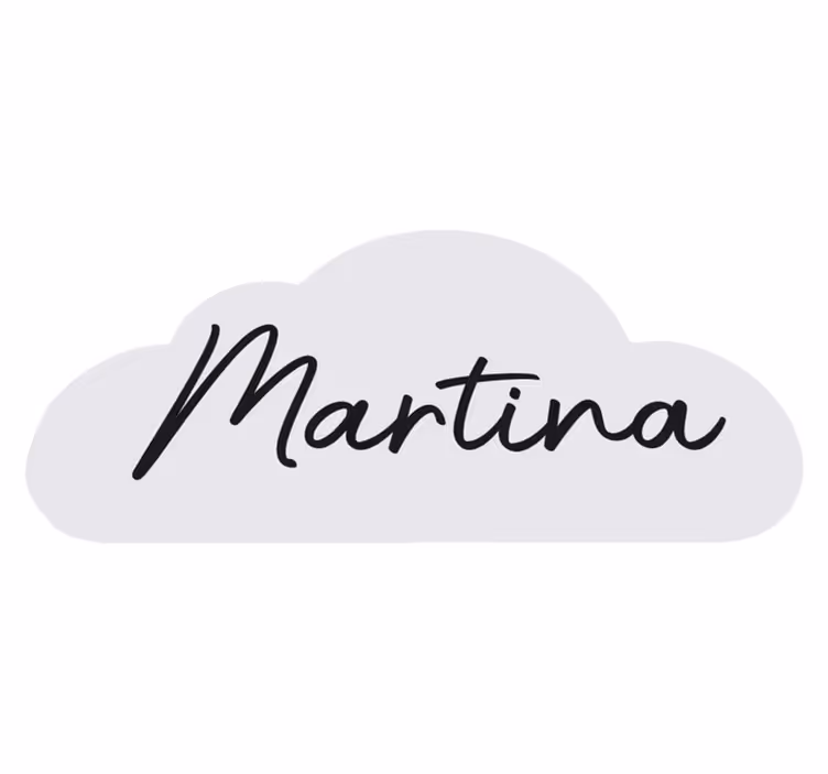 Alfombra vinílica con nombre Nube gris con nombre - TenVinilo