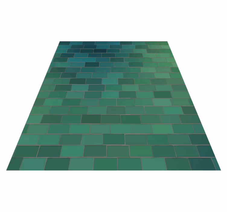 Alfombra vinílica textura Ladrillos verdes - TenVinilo