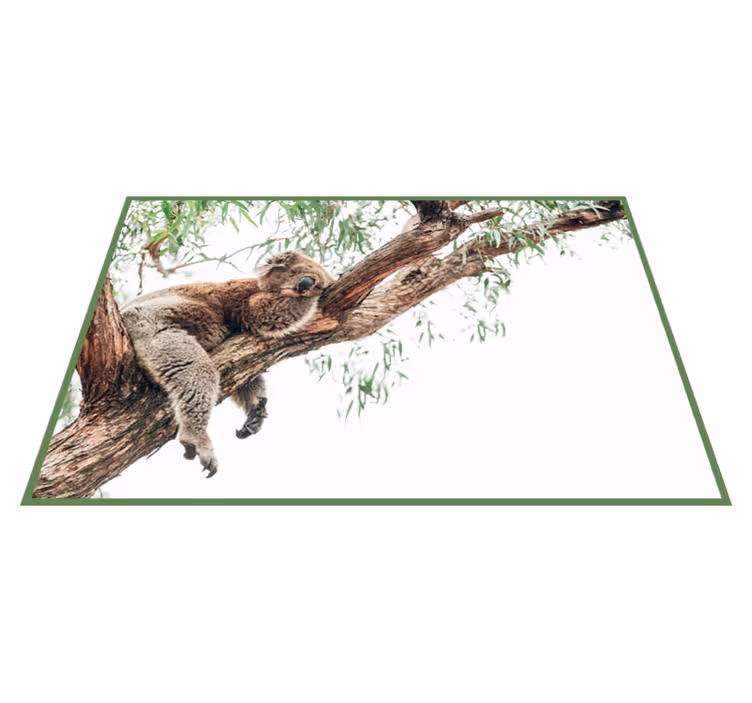 Aflombra vinílica animales escena del árbol koala - TenVinilo