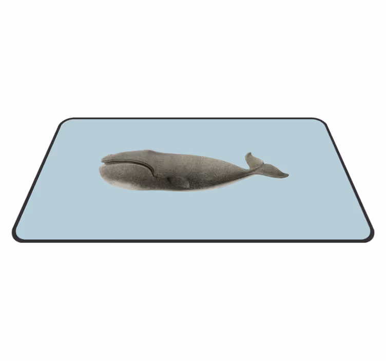 Aflombra vinílica animales diseño de silueta de ballena - TenVinilo