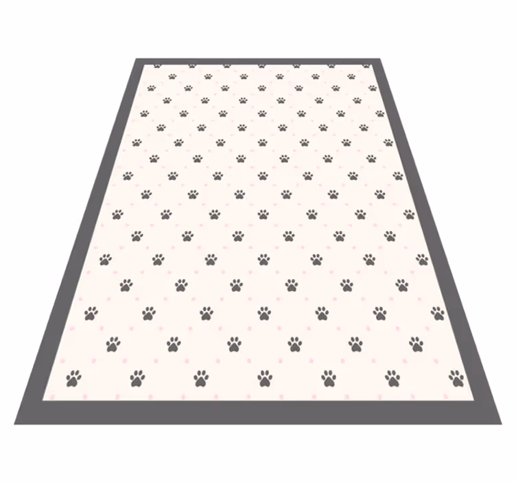 Alfombra vinílica animal print patrón de huella de pata - TenVinilo