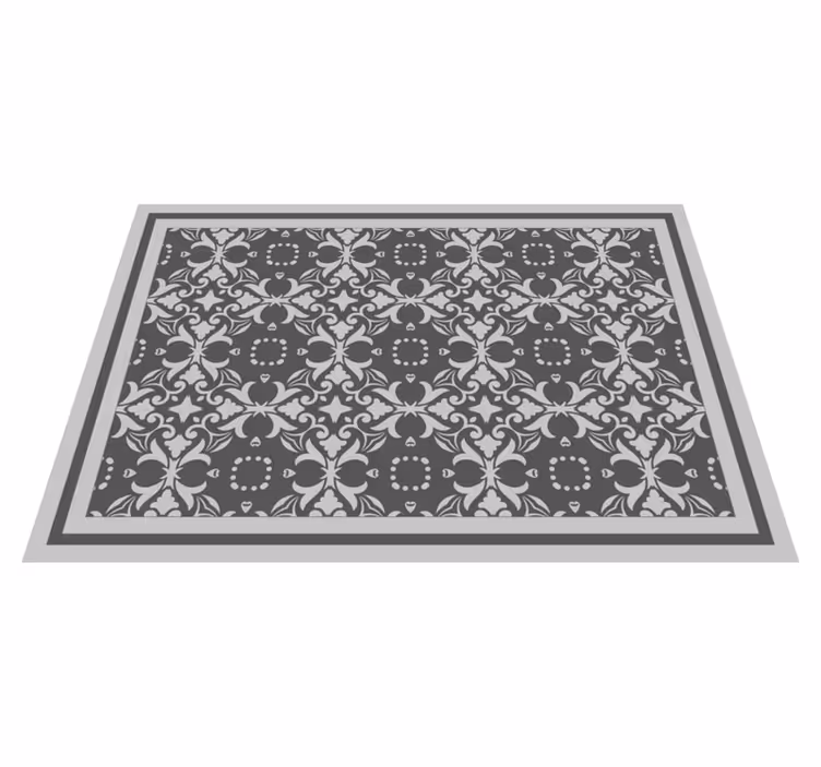 Alfombra vinílica cocina diseño de azulejos victorianos - TenVinilo