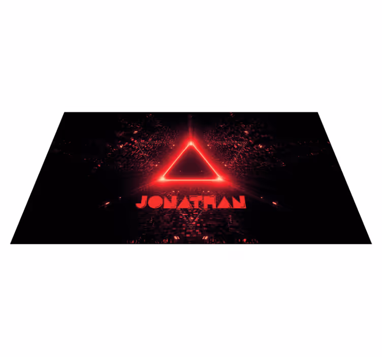 Alfombra vinílica con nombre Triangulo rojo - TenVinilo