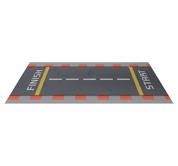 Alfombra vinílica infantil carreteras racing - TenVinilo