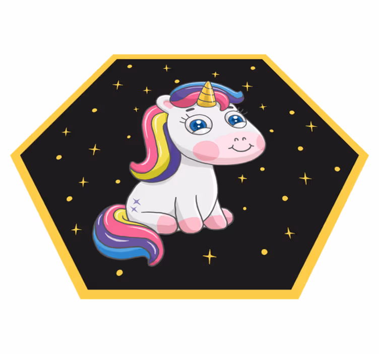 Alfombra vinílica infantil delicia de unicornio colorido - TenVinilo
