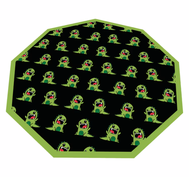 Alfombra vinílica infantil patrón de criaturas de cuento - TenVinilo