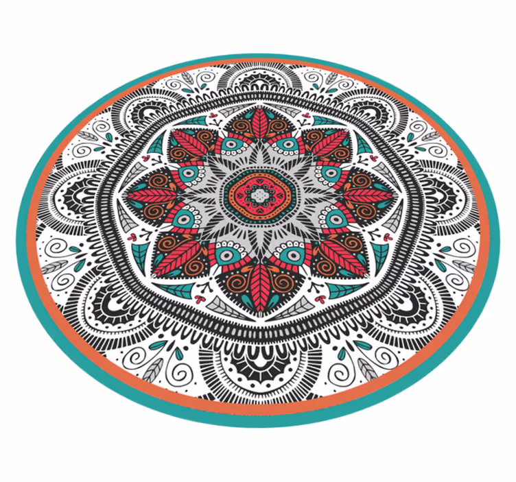 Alfombra vinilo cocina Gran cocina redonda mandala - TenVinilo