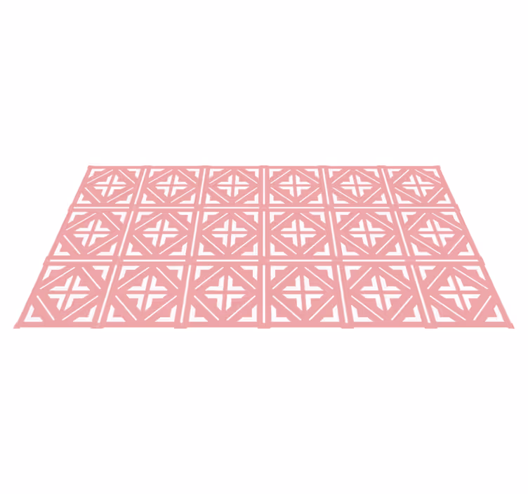 Alfombras de vinilo de azulejos Patrón de azulejos rosas - TenVinilo
