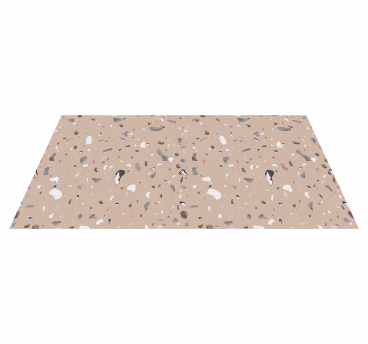 Alfombras de vinilo de azulejos Terrazo beige - TenVinilo