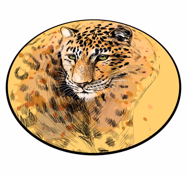 Aflombra vinílica animales cara de leopardo - TenVinilo