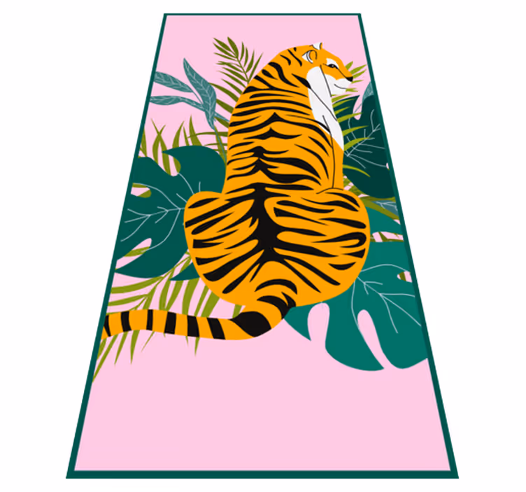 Aflombra vinílica animales escena de tigre tropical - TenVinilo