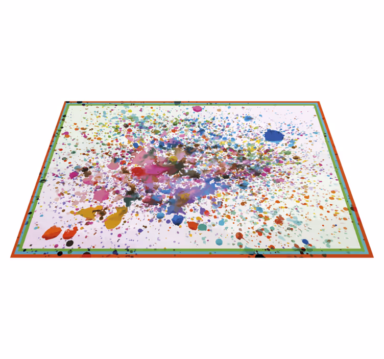 Alfombra vinílica moderna explosión splash - TenVinilo