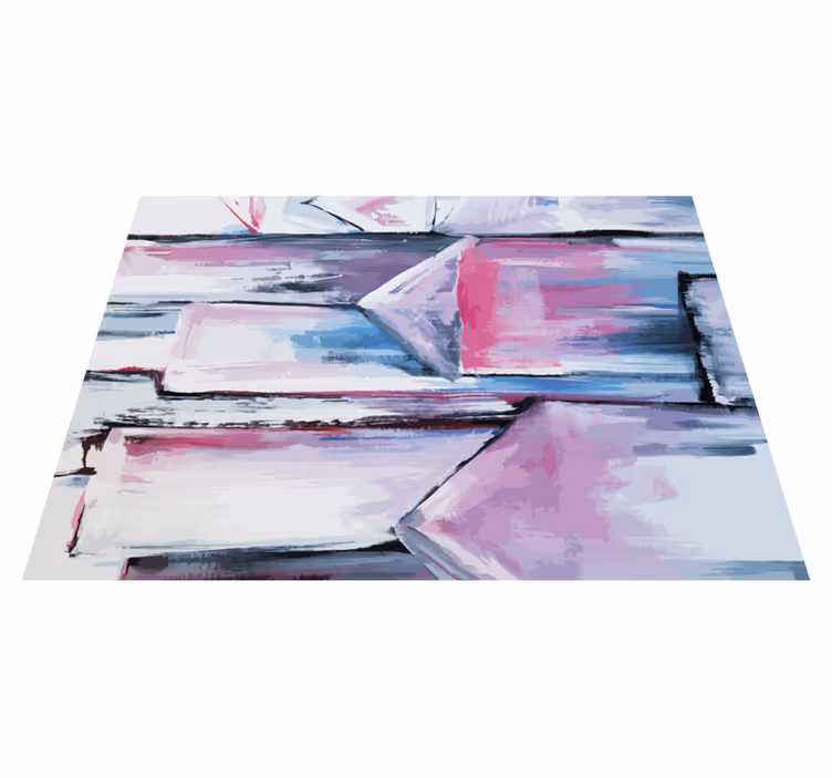 Alfombra vinílica textura capas de color abstractas - TenVinilo