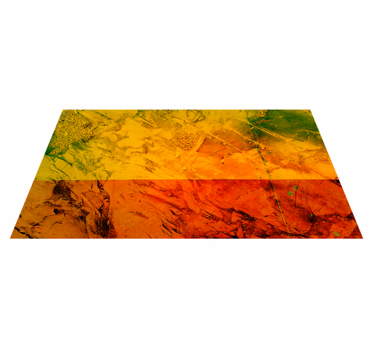 Alfombra vinílica imitación capas de colores cálidos - TenVinilo