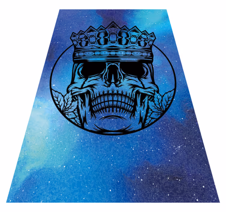 Alfombra vinílica imitación arte de calavera real - TenVinilo
