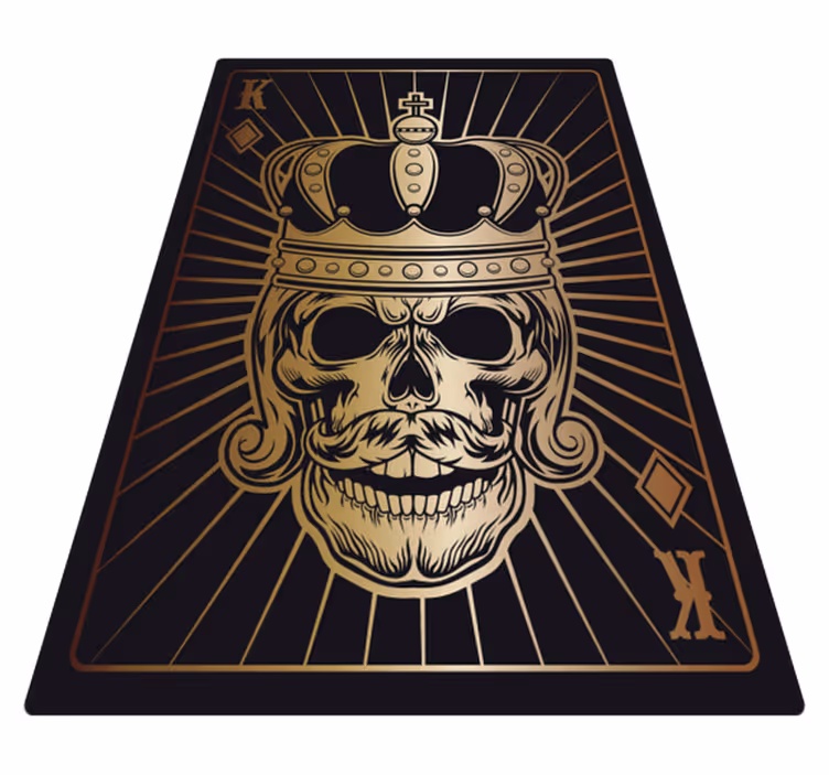 Alfombra vinílica Halloween motivo de corona de calavera - TenVinilo