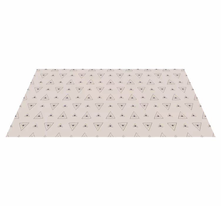 Alfombra de vinilo geométrica Triángulos nórdicos beige - TenVinilo