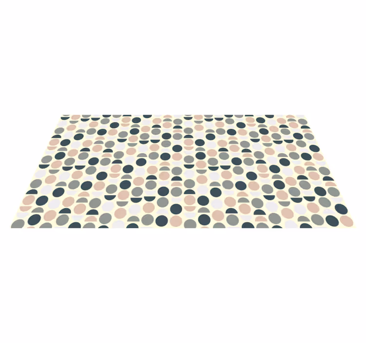 Alfombra vinílica geométrica círculos nórdicos - TenVinilo