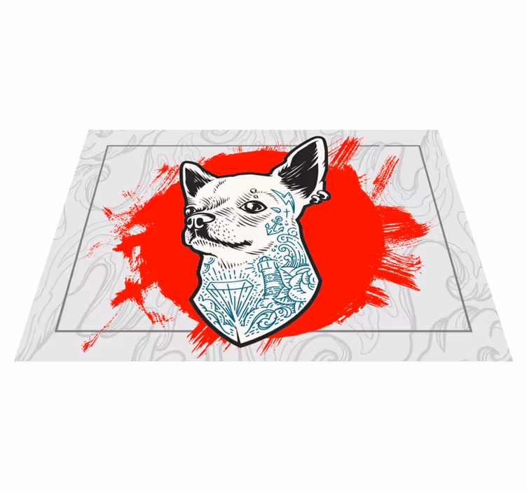 Aflombra vinílica animales retrato de perro chihuahua - TenVinilo