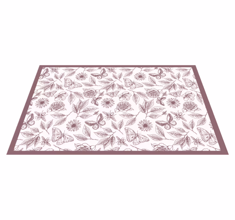 Alfombra vinilo mosaico Alfombra rosa whig - TenVinilo