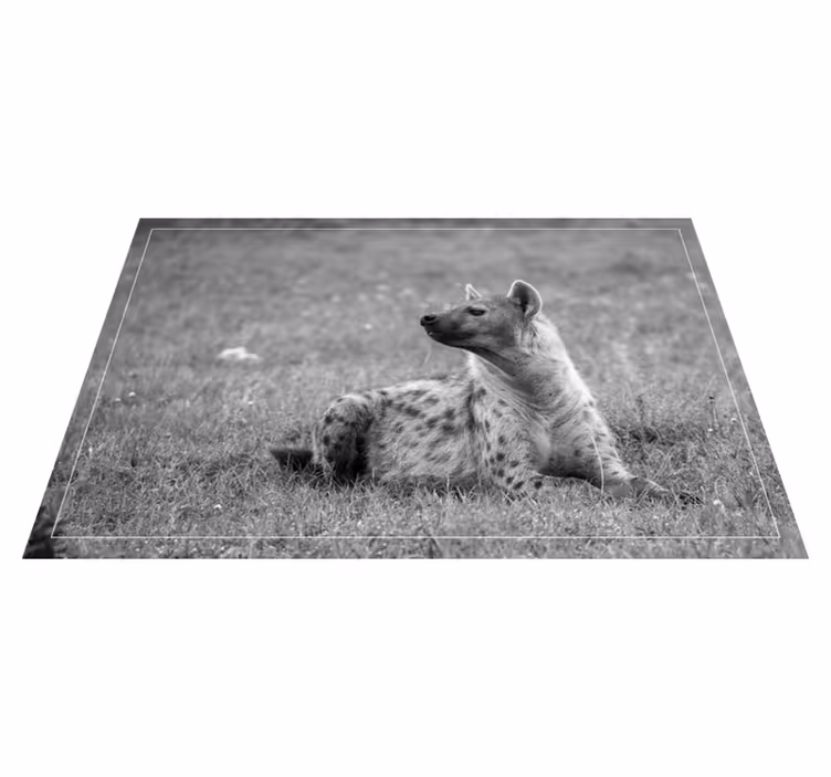 Aflombra vinílica animales Animal linda hiena - TenVinilo