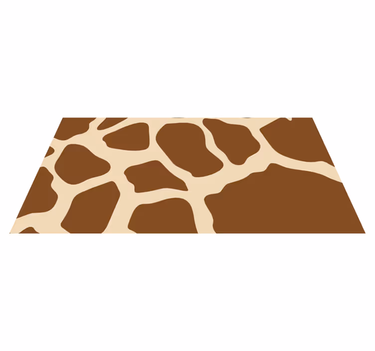 Alfombra vinílica animal print piel vaca marrón - TenVinilo