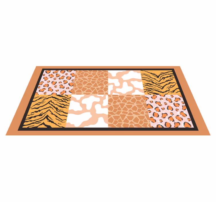 Alfombra vinílica animal print patrones de animales salvajes - TenVinilo