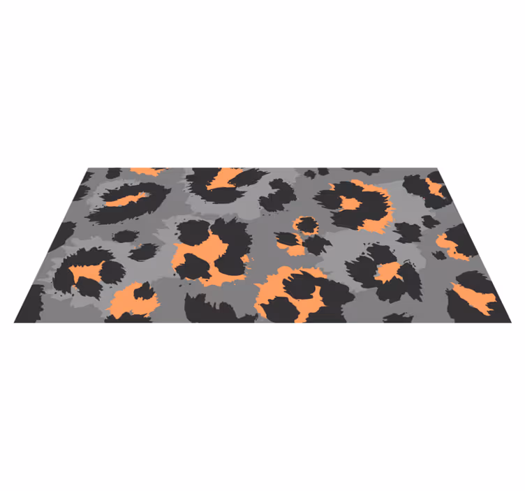 Alfombra vinílica animal print leopardo gris - TenVinilo