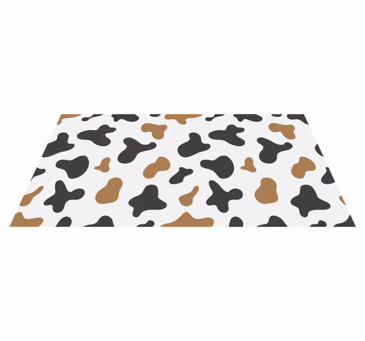 Alfombra vinílica animal print Manchas de vaca - TenVinilo