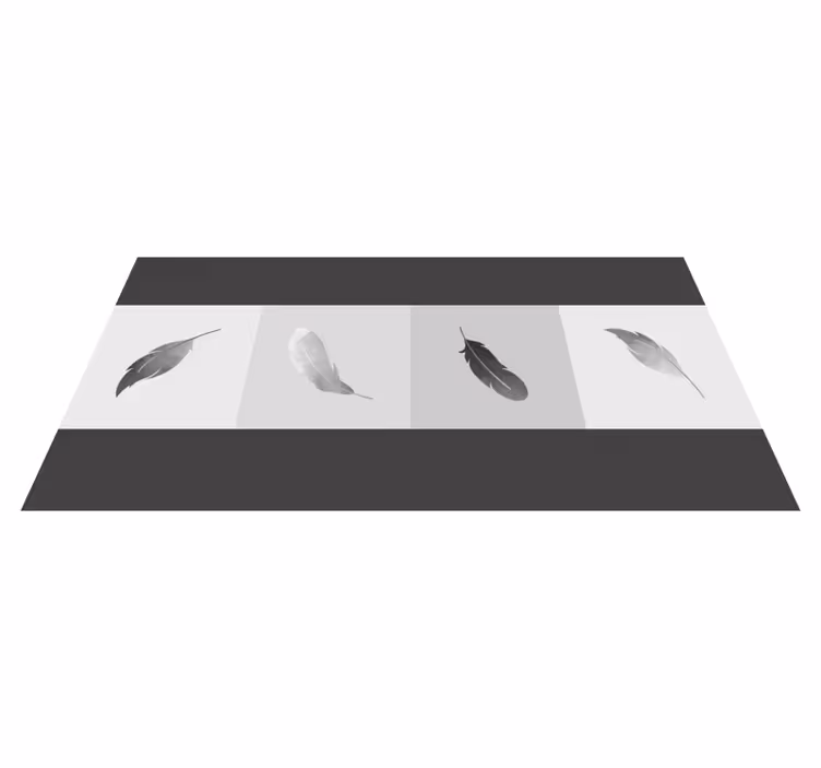 Aflombra vinílica animales minimalismo de plumas - TenVinilo